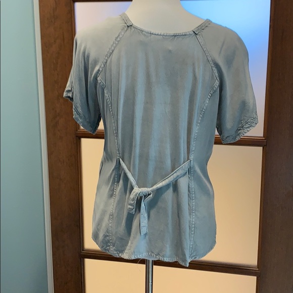 Embroidered gray blouse size large by Coline - Picture 5 of 7